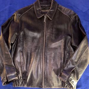 MARC NEW YORK MENS SOFT BROWN LEATHER JACKET THERMOLITE INSTALLATION MEDIUM M